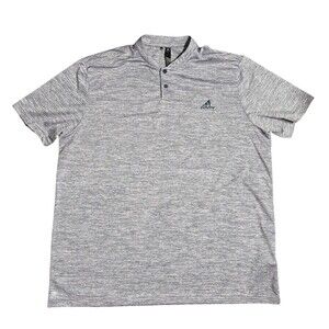 Adidas Men's Texture Stripe Golf Polo Purple XL